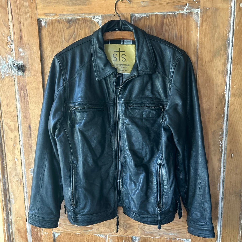 STS Ranchwear Black Leather Jacket